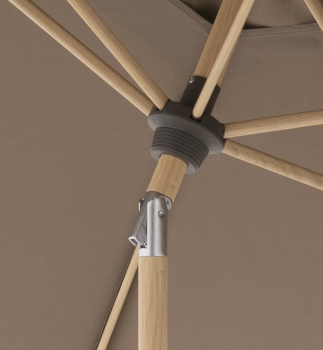 Doppler Balkon Kurbelschirm ALU WOOD Ultra 300x200cm höhenverstellbar Natur